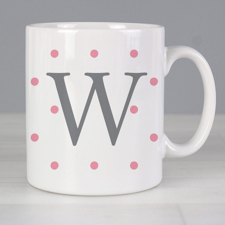 Personalised Memento Mugs Personalised Monogram Pink Spot Mug