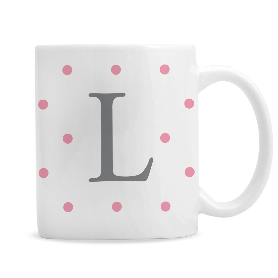 Personalised Memento Mugs Personalised Monogram Pink Spot Mug