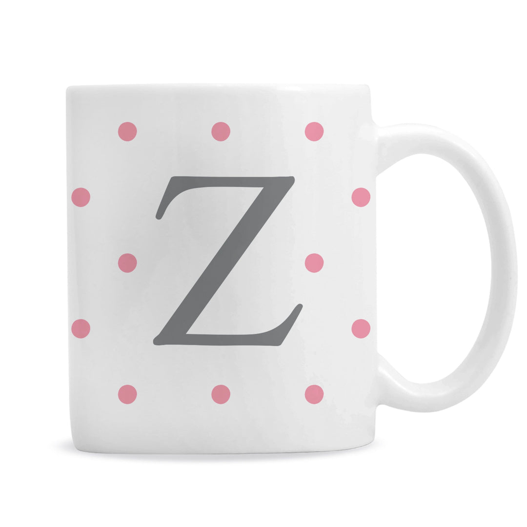 Personalised Memento Mugs Personalised Monogram Pink Spot Mug