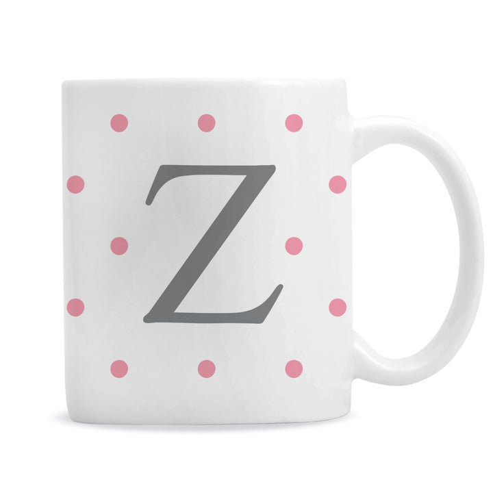 Personalised Memento Mugs Personalised Monogram Pink Spot Mug