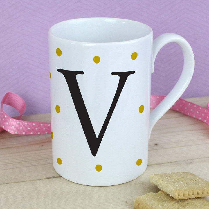 Personalised Memento Mugs Personalised Monogram Pink Spot Mug