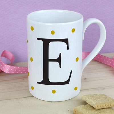 Personalised Memento Mugs Personalised Monogram Pink Spot Mug