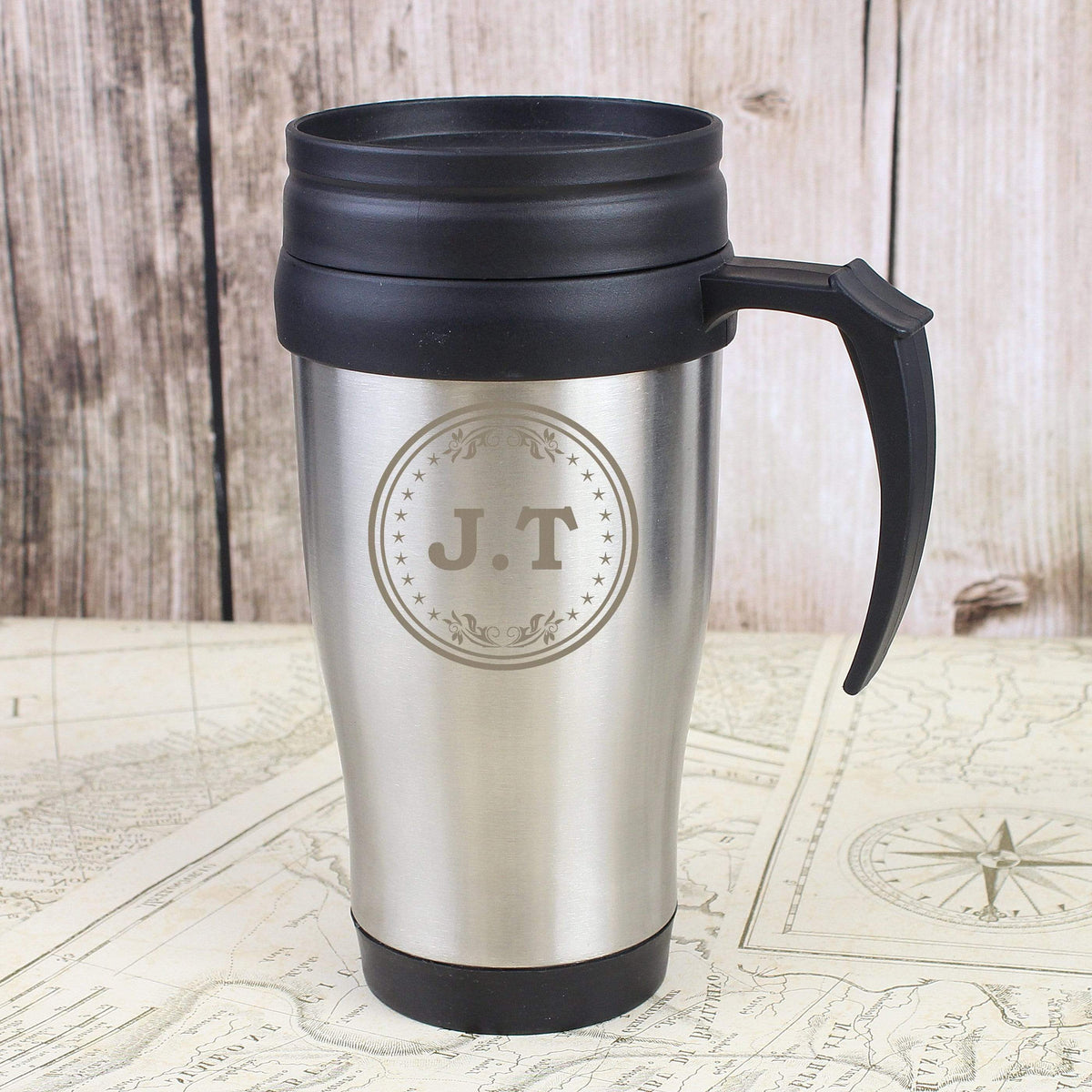 Personalised Memento Mugs Personalised Monogram Travel Mug