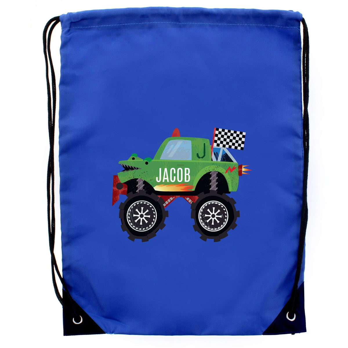 Personalised Memento Textiles Personalised Monster Truck Blue Kit Bag