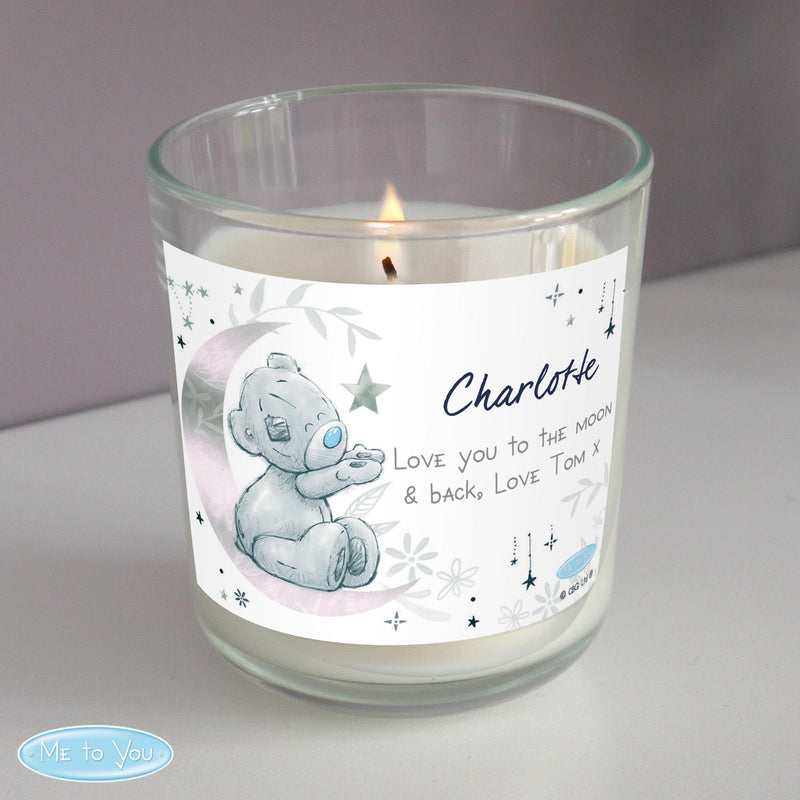 Personalised Memento Personalised Moon & Stars Me To You Scented Jar Candle