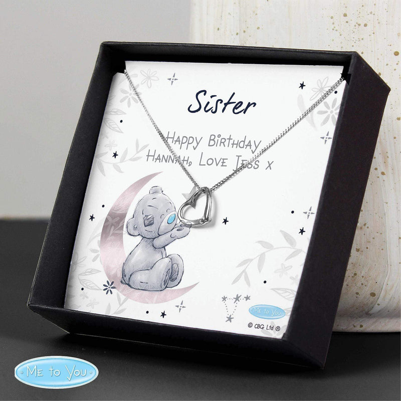 Personalised Memento Personalised Moon & Stars Me To You Sentiment Silver Tone Necklace and Box