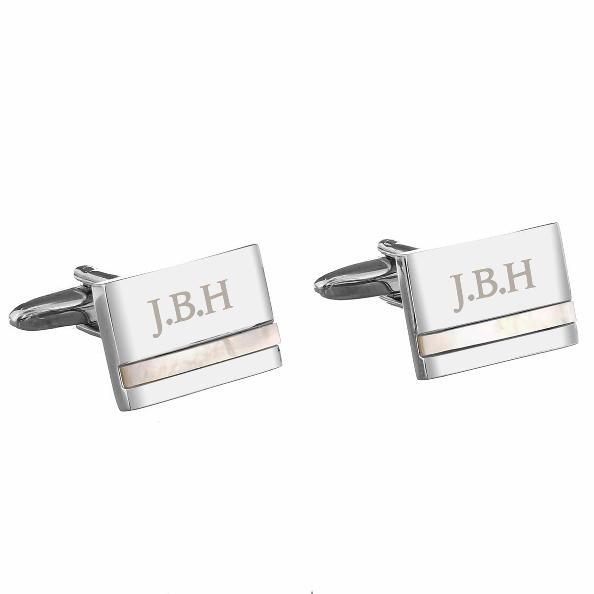 Personalised Memento Jewellery Personalised Mother of Pearl Cufflinks