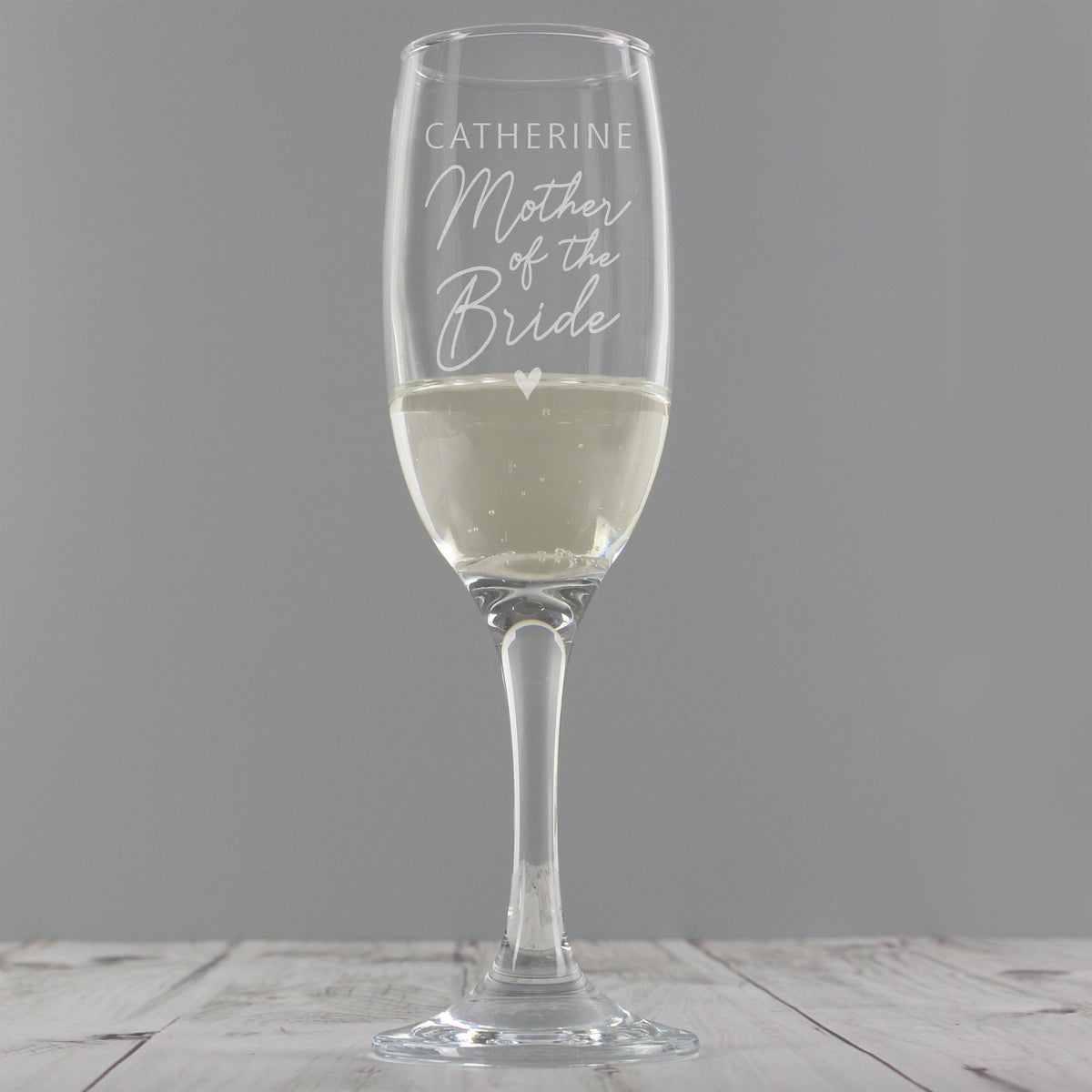 Personalised Memento Personalised Mother of the Bride Flute Glass