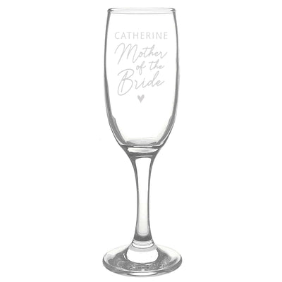Personalised Memento Personalised Mother of the Bride Flute Glass