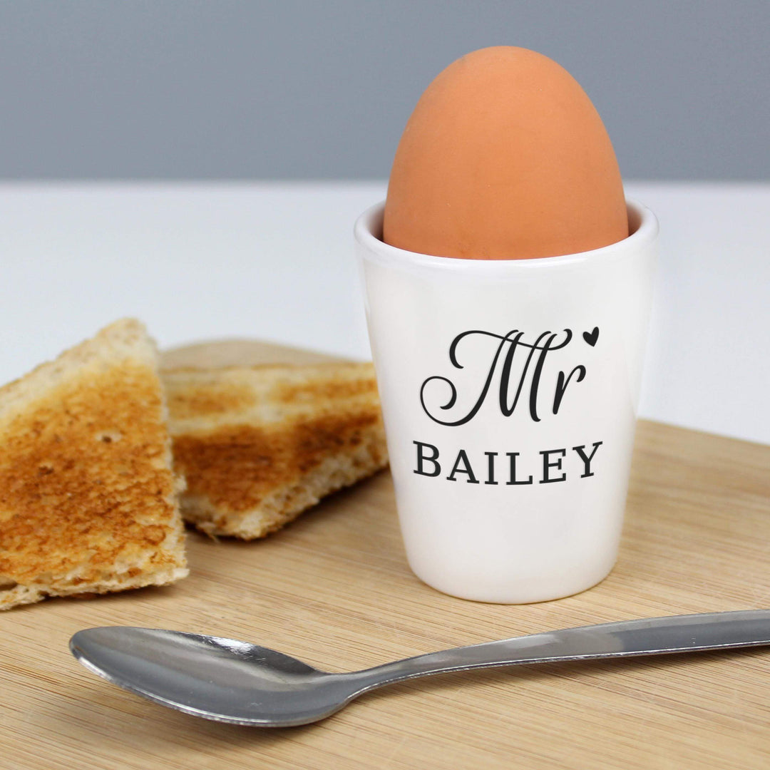 Personalised Memento Personalised Mr Egg Cup