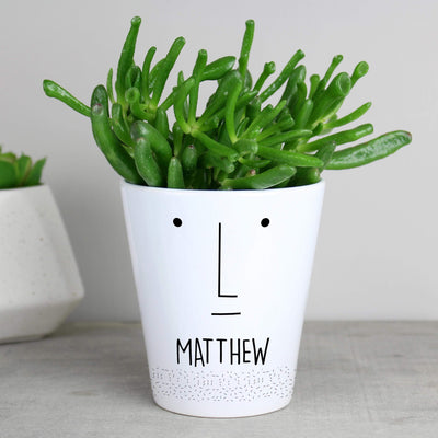 Personalised Memento Personalised 'Mr Face' Plant Pot