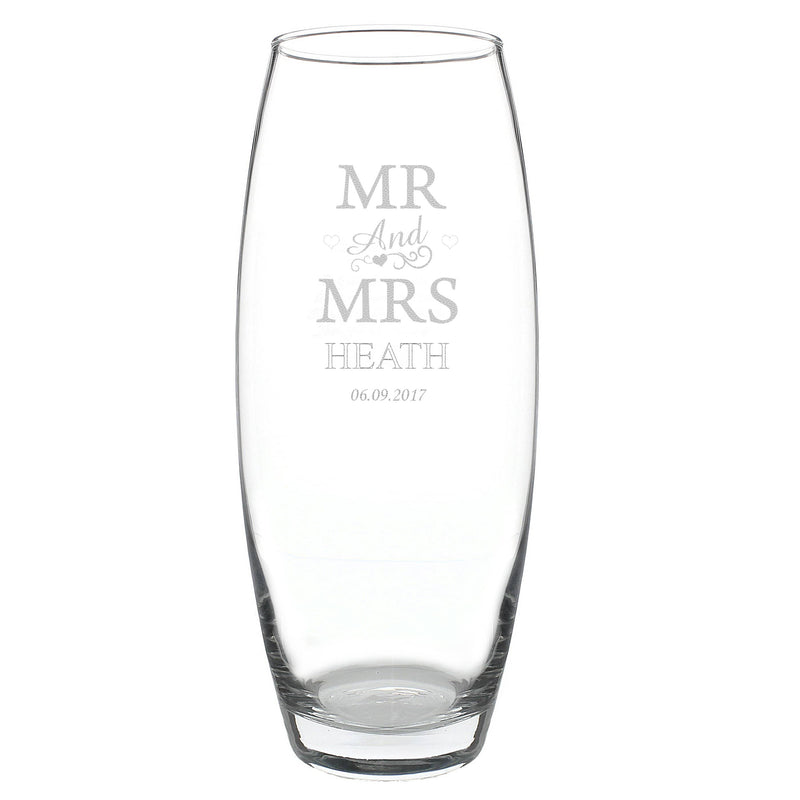 Personalised Memento Vases Personalised Mr & Mrs Bullet Vase