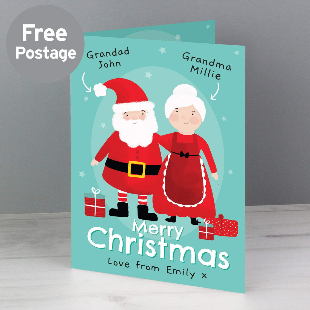 Personalised Memento Greetings Cards Personalised Mr &amp; Mrs Claus Card
