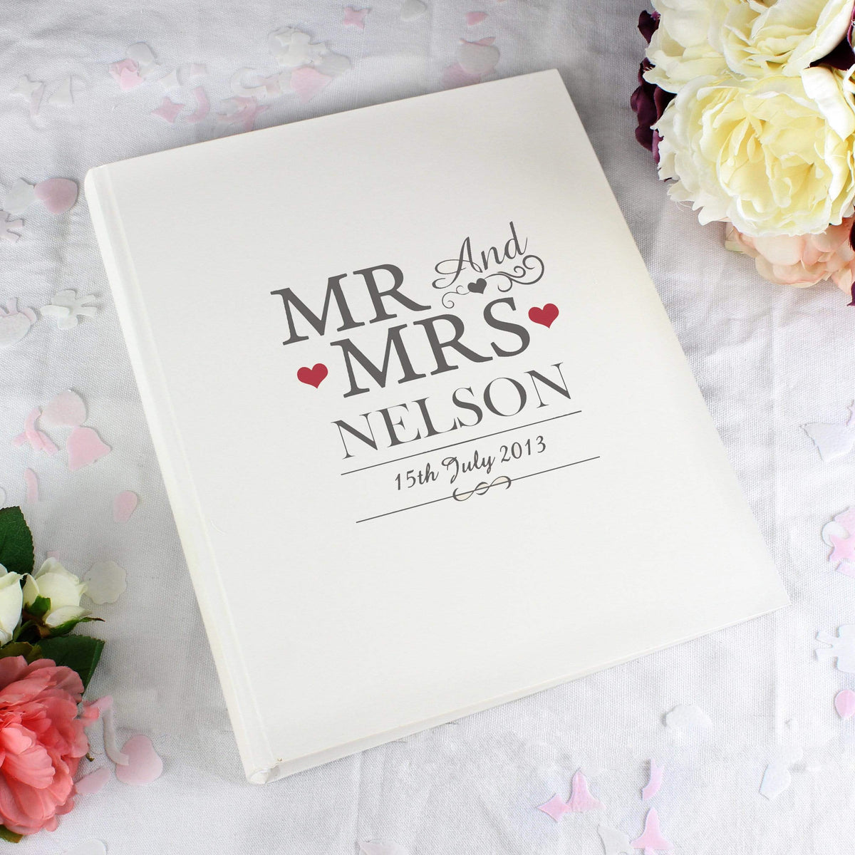Personalised Memento Photo Frames, Albums and Guestbooks Personalised Mr & Mrs Traditional Album