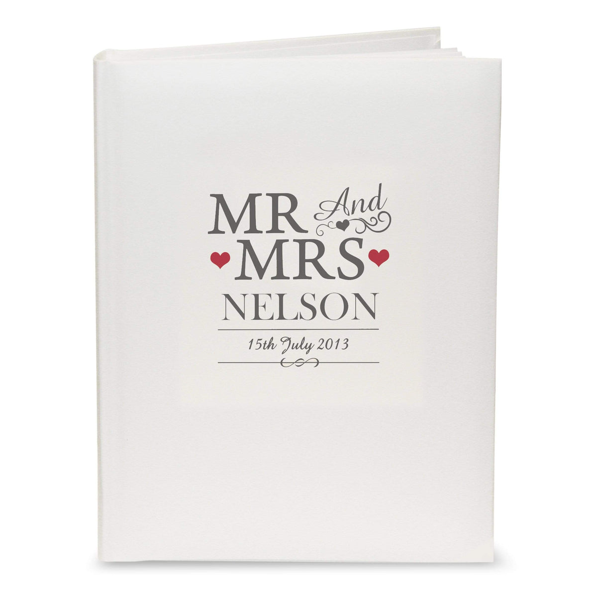 Personalised Memento Photo Frames, Albums and Guestbooks Personalised Mr & Mrs Traditional Album