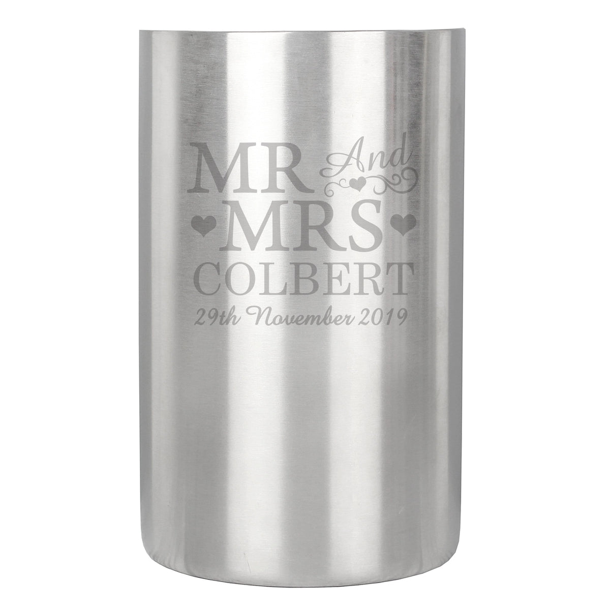 Personalised Memento Glasses & Barware Personalised Mr & Mrs Wine Cooler