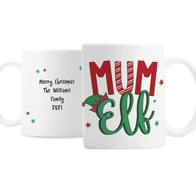 Personalised Memento Personalised Mum Elf Mug