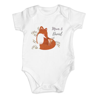 Personalised Memento Clothing Personalised Mummy and Me Fox 0-3 Months Baby Vest