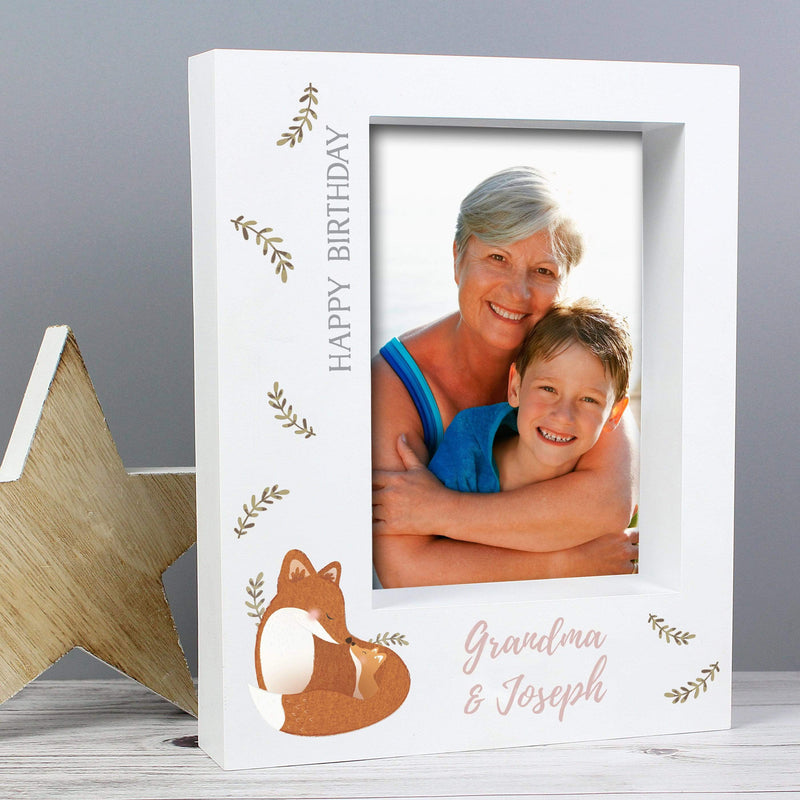 Personalised Memento Photo Frames, Albums and Guestbooks Personalised Mummy and Me Fox 5x7 Box Photo Frame