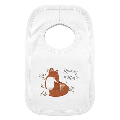 Personalised Memento Mealtime Essentials Personalised Mummy and Me Fox Bib