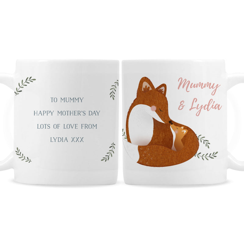 Personalised Memento Mugs Personalised Mummy and Me Fox Mug
