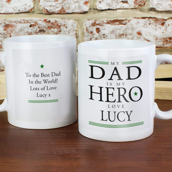 Personalised Memento Mugs Personalised My Dad is My Hero Mug