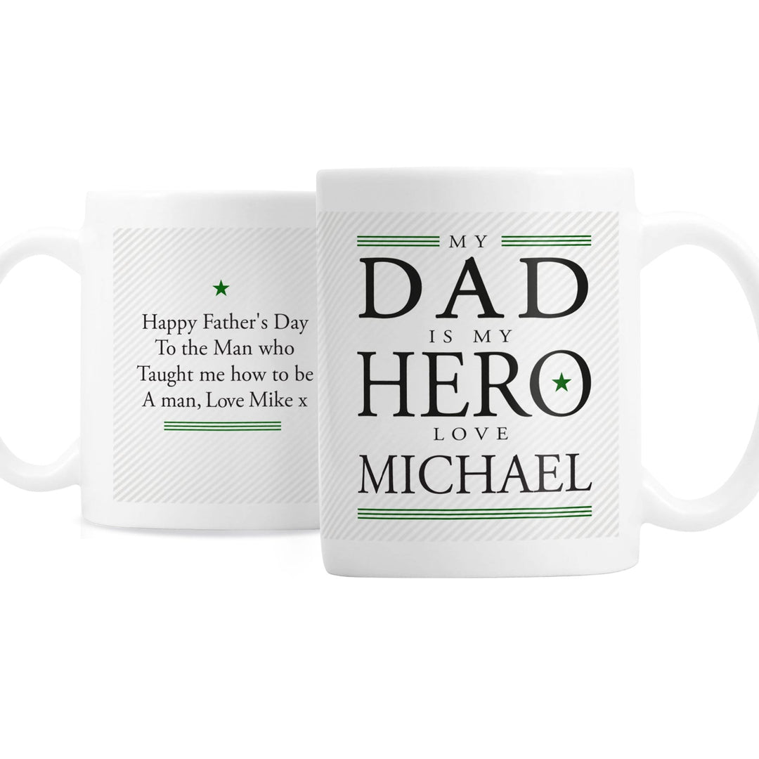 Personalised Memento Mugs Personalised My Dad is My Hero Mug