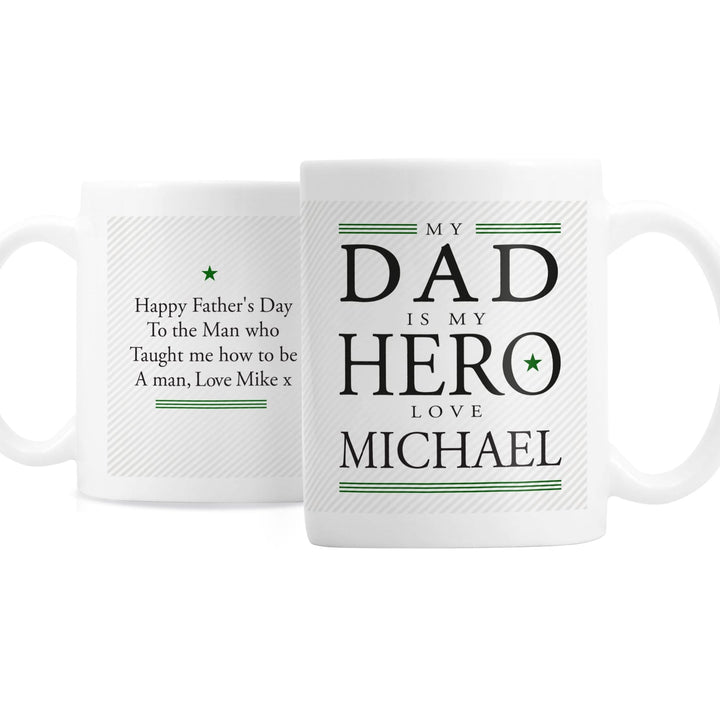 Personalised Memento Mugs Personalised My Dad is My Hero Mug