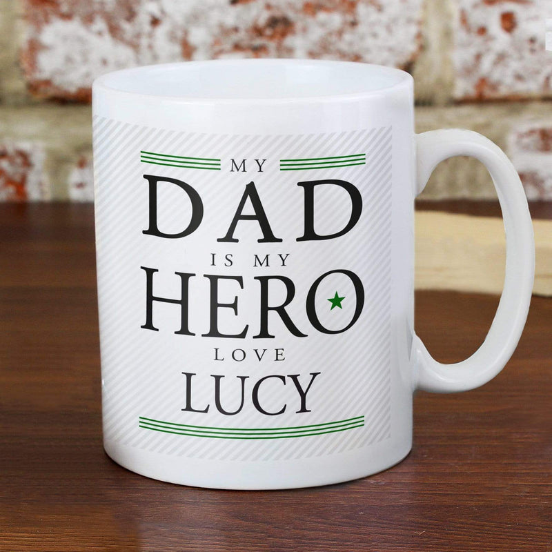 Personalised Memento Mugs Personalised My Dad is My Hero Mug