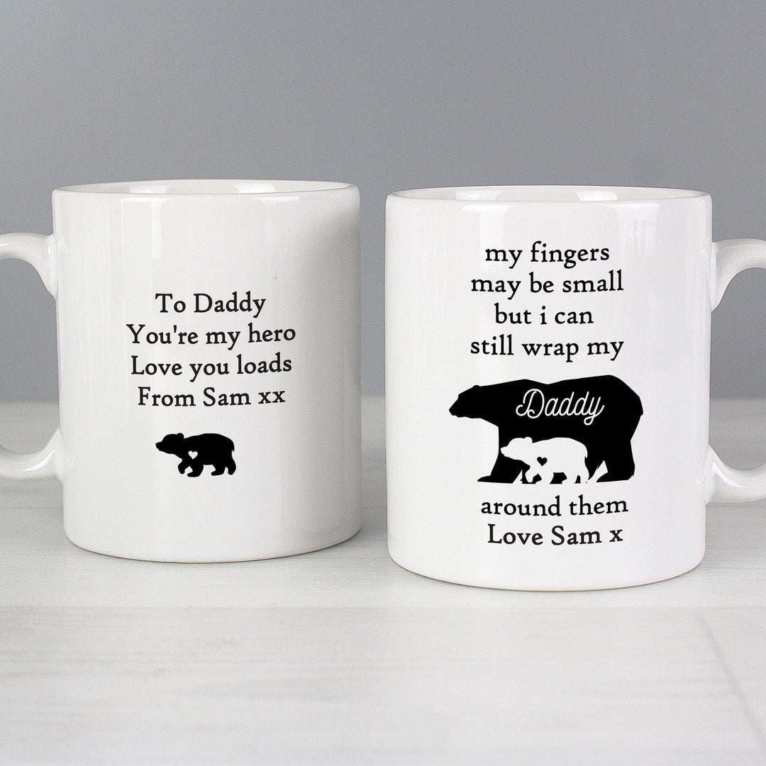 Personalised Memento Mugs Personalised My Fingers May Be Small Bears Mug