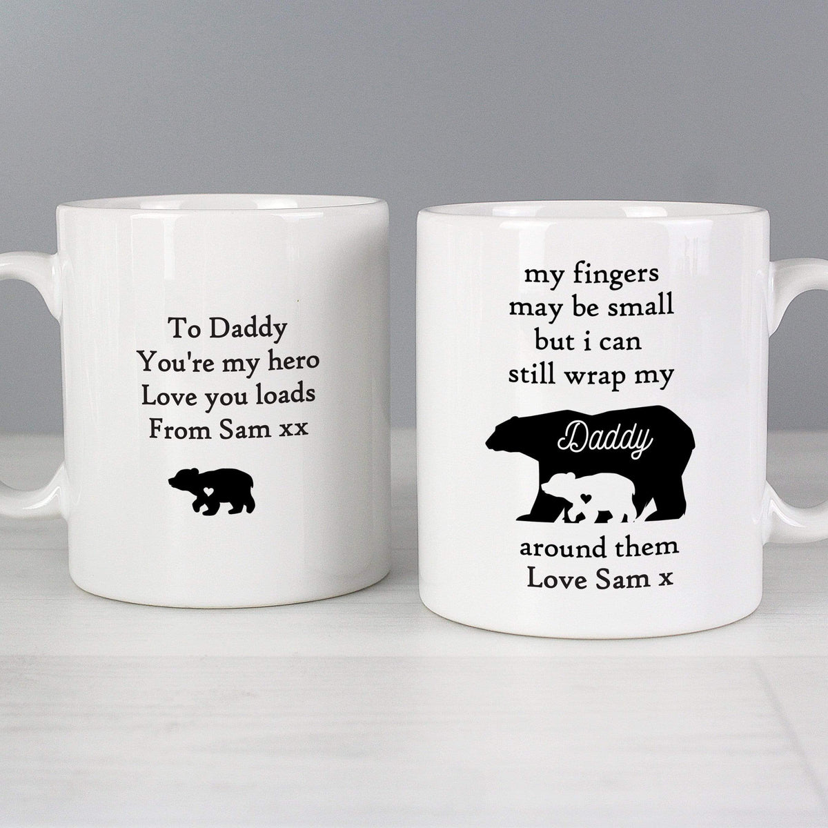 Personalised Memento Mugs Personalised My Fingers May Be Small Bears Mug