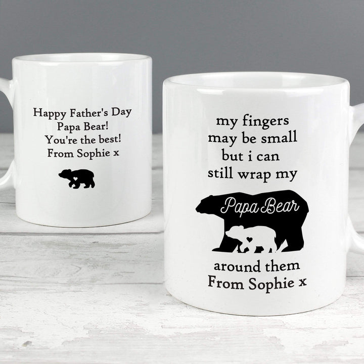 Personalised Memento Mugs Personalised My Fingers May Be Small Bears Mug