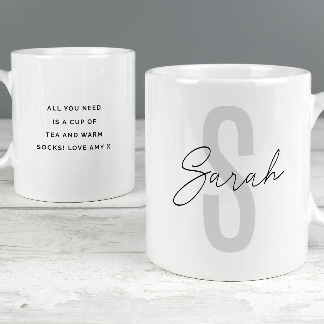 Personalised Memento Personalised Name &amp; Initial Mug