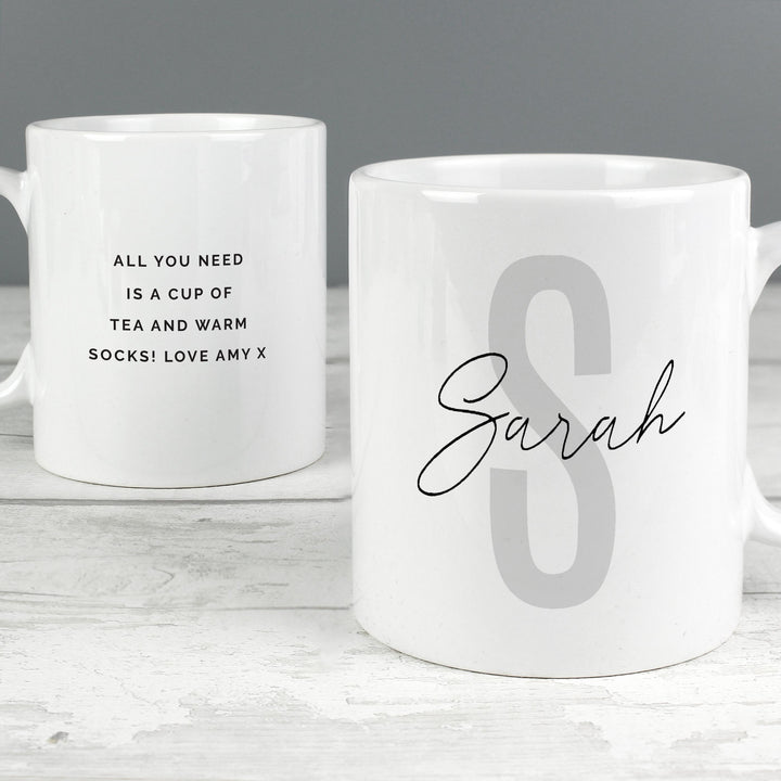 Personalised Memento Personalised Name &amp; Initial Mug