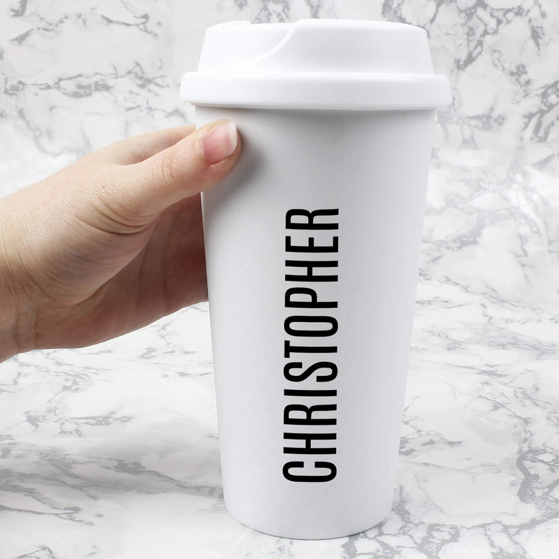 Personalised Memento Personalised Name Insulated Eco Travel Cup