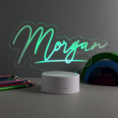 Personalised Memento Personalised Name LED Colour Changing Desk Night Light
