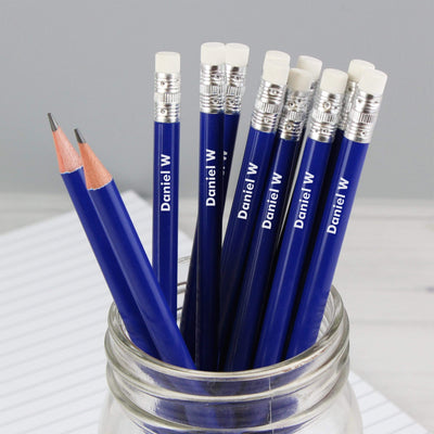 Personalised Memento Stationery & Pens Personalised Name Only Blue Pencils