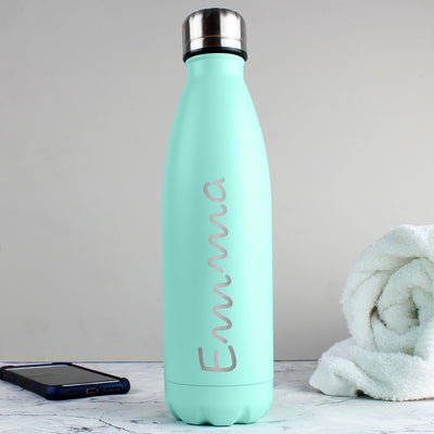 Personalised Memento Personalised Name Only Island Mint Green Metal Insulated Drinks Bottle