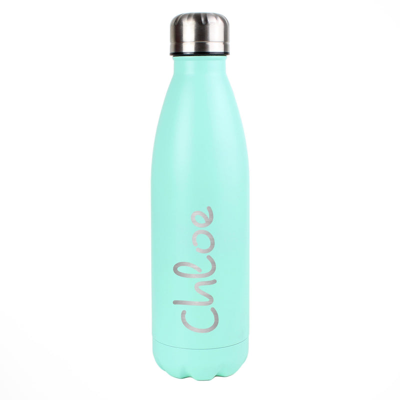 Personalised Memento Personalised Name Only Island Mint Green Metal Insulated Drinks Bottle