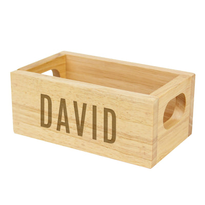 Personalised Memento Personalised Name Only Mini Wooden Crate