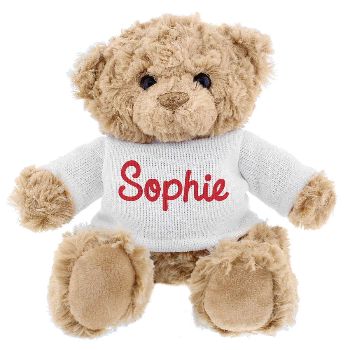 Personalised Memento Plush Personalised Name Only Teddy Bear - Red