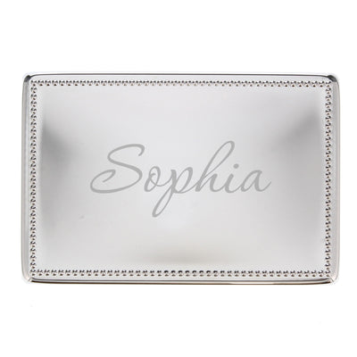 Personalised Memento Personalised Name Rectangular Jewellery Box