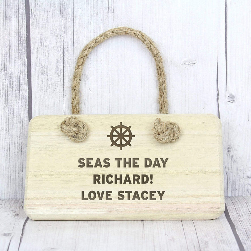 Personalised Memento Wooden Personalised Nautical Wooden Sign
