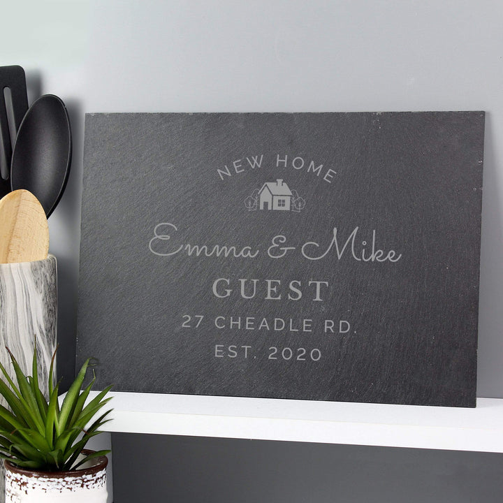 Personalised Memento Slate Personalised New Home Slate