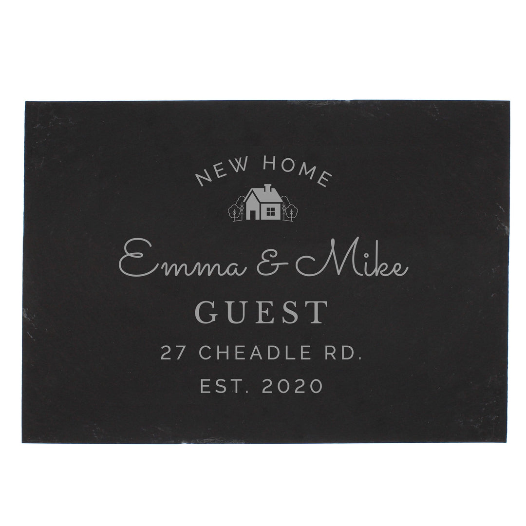 Personalised Memento Slate Personalised New Home Slate