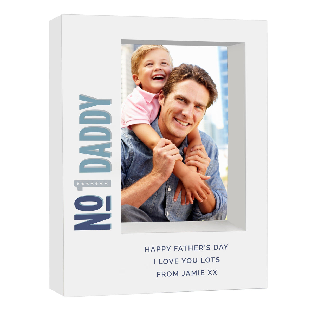Personalised Memento Photo Frames, Albums and Guestbooks Personalised No.1 5x7 Box Photo Frame