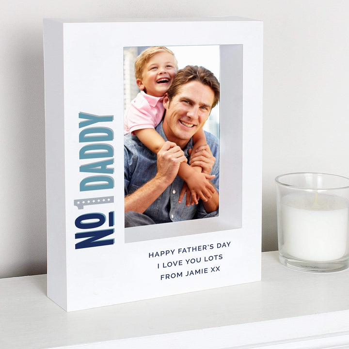 Personalised Memento Photo Frames, Albums and Guestbooks Personalised No.1 5x7 Box Photo Frame