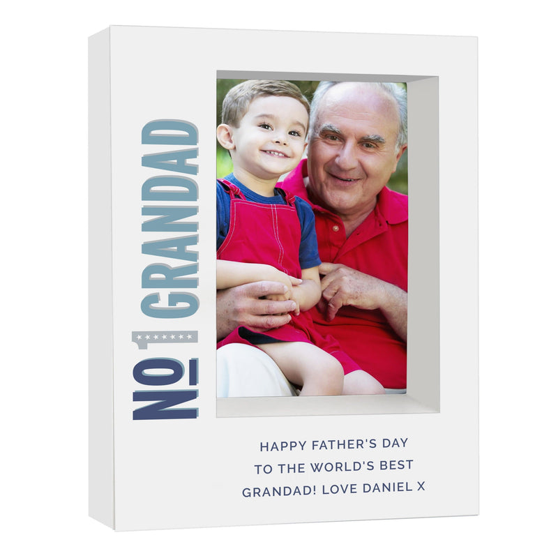 Personalised Memento Photo Frames, Albums and Guestbooks Personalised No.1 5x7 Box Photo Frame