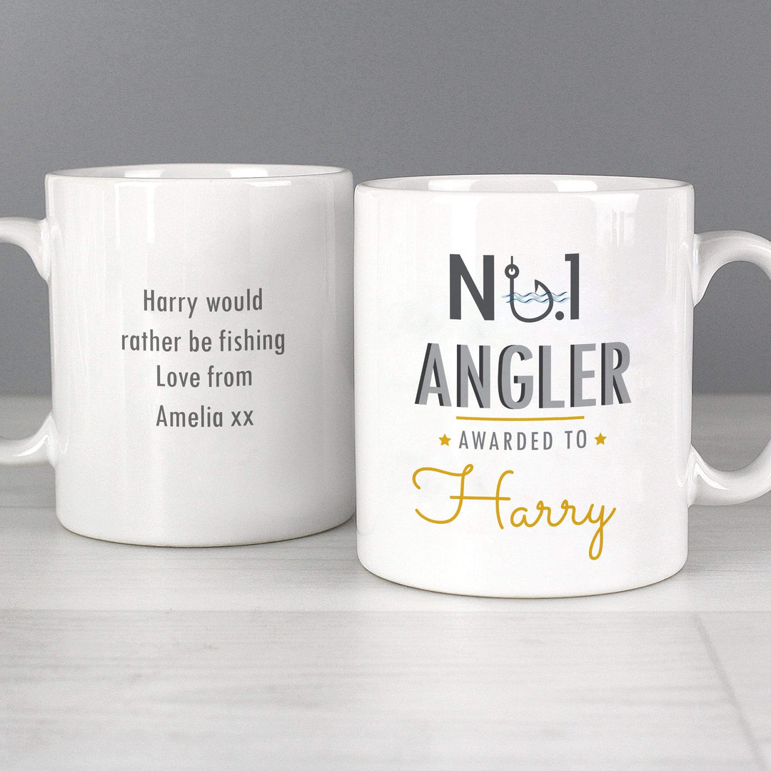 Personalised Memento Mugs Personalised No.1 Angler Mug