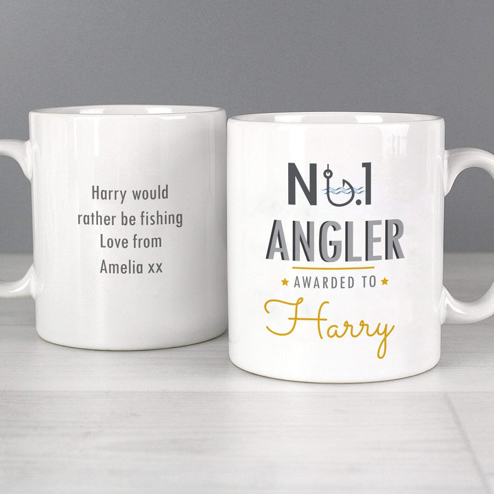 Personalised Memento Mugs Personalised No.1 Angler Mug